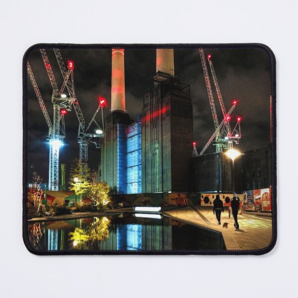 Item preview, Battersea Power Station, lights, cranes & reflections designed and sold by fasteddie42.
