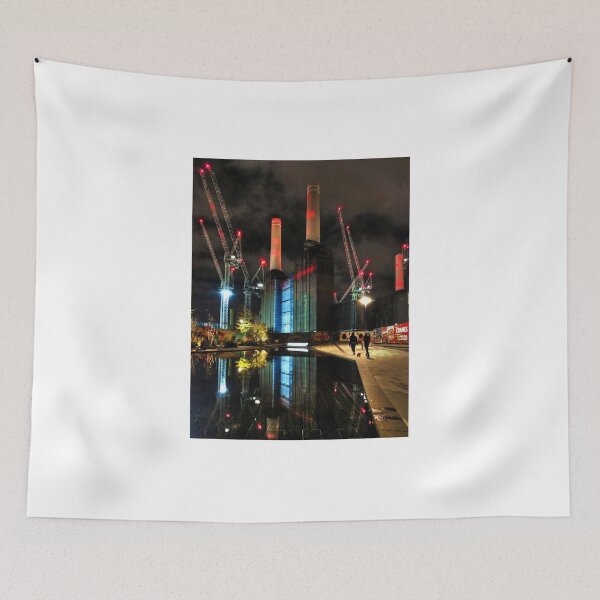 Item preview, Battersea Power Station, lights, cranes & reflections designed and sold by fasteddie42.