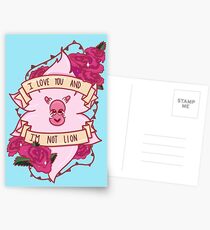 I Love You Lion Postcards