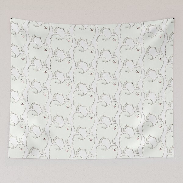 Item preview, Cute samoyed dog smiling with tongue out designed and sold by Mayarart.