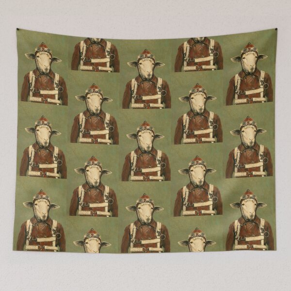 Item preview, Vintage Aviator Sheep designed and sold by mictomart.