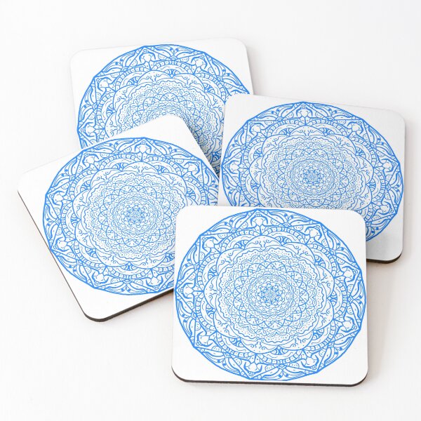 Item preview, Blue Vibrant Mandala designed and sold by Carbonbubble.