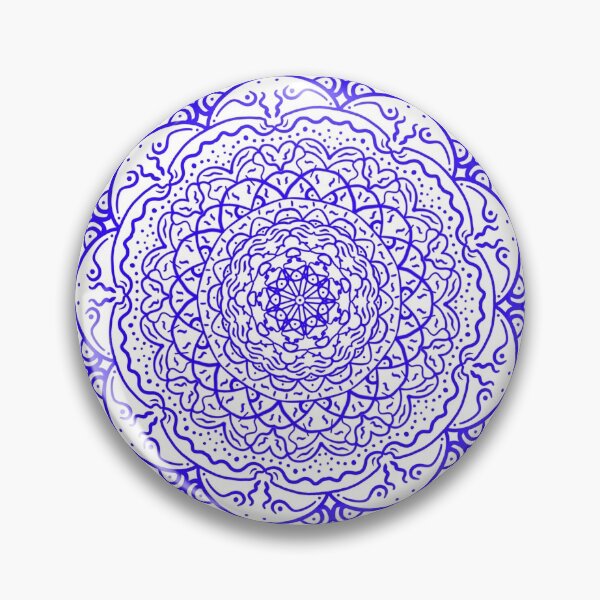Item preview, Ink Blue Vibrant Mandala designed and sold by Carbonbubble.