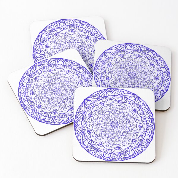 Item preview, Ink Blue Vibrant Mandala designed and sold by Carbonbubble.
