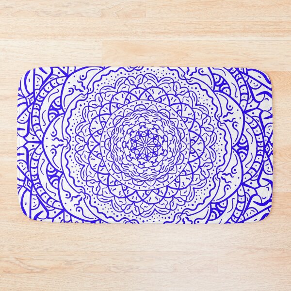 Item preview, Ink Blue Vibrant Mandala designed and sold by Carbonbubble.