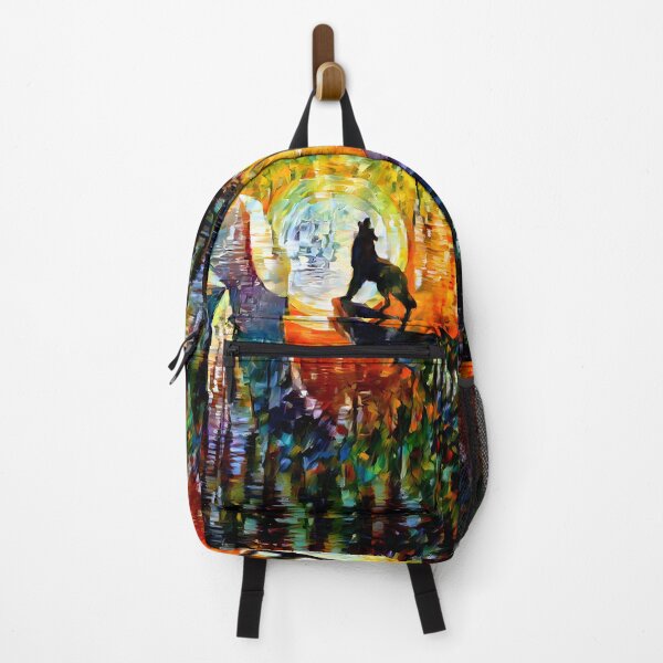 Item preview, AI Generated Style Transfer Art, Wolf Howling at Glass Moon designed and sold by ACC .