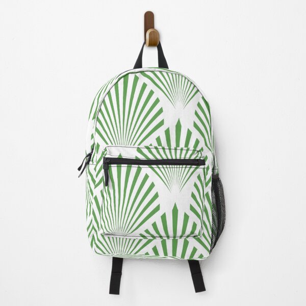 Item preview, Green and White Elegant Scallop Fan Pattern Pairs DE 2022 Trending Color Golf Course DE5601 designed and sold by ColorOfTheYears.