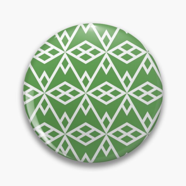 Item preview, Green and White Geometric Diamond Pattern Pairs DE 2022 Trending Color Golf Course DE5601 designed and sold by ColorOfTheYears.