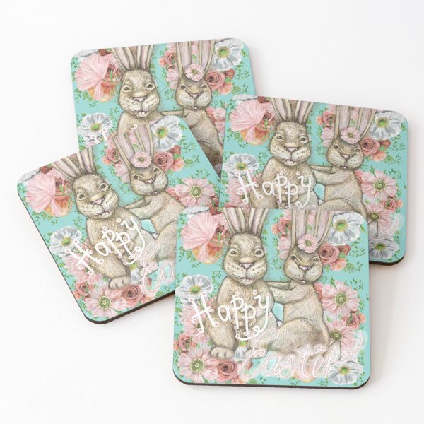 Item preview, Happy Easter Floral Bunny Couple designed and sold by Cherie Roe Dirksen.