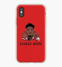 Vinilo o funda para iPhone 21 Savage "estado en modo salvaje"