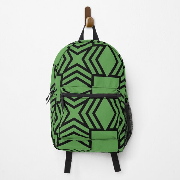 Item preview, Black and Green Geometric Star Square Pattern Pairs DE 2022 Trending Color Golf Course DE5601 designed and sold by ColorOfTheYears.