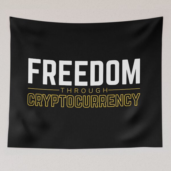Item preview, Freedom through cryptocurrency - Bitcoin designed and sold by cruzzcreation.