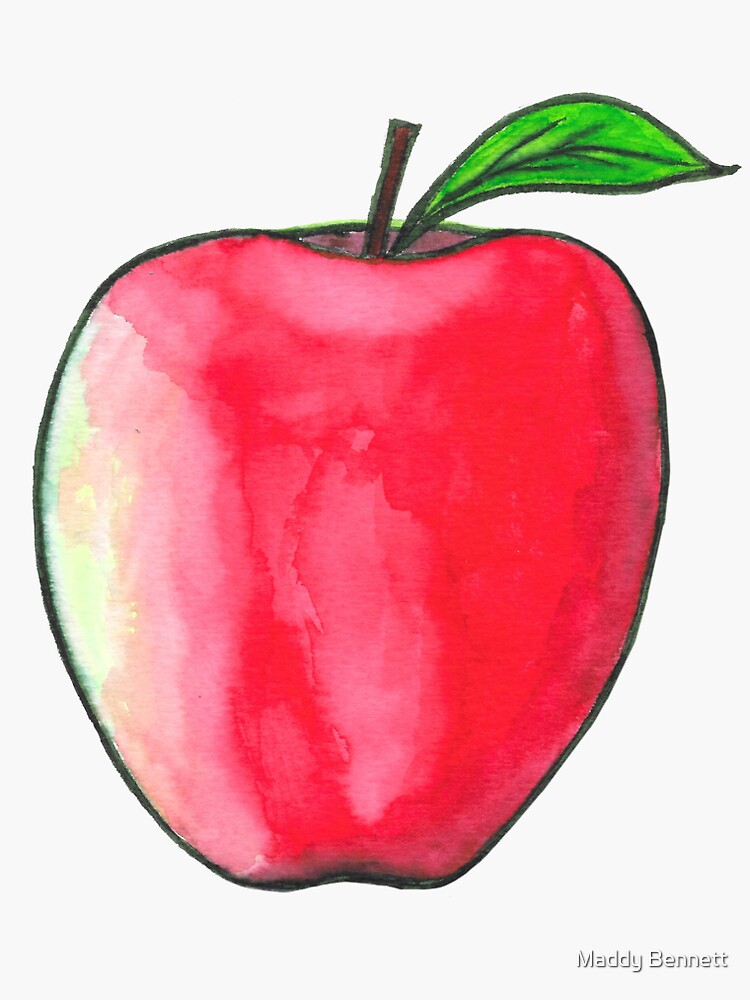 "Apple Print" Sticker by Redbubble