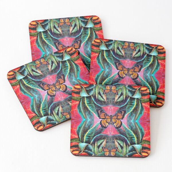 Item preview,   MONARCH BUTTERFLY GREEN AGAVE WESTERN CACTI ART   designed and sold by sharlesart.
