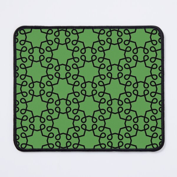 Item preview, Black and Green Geometric Swirl Pattern Pairs DE 2022 Trending Color Golf Course DE5601 designed and sold by ColorOfTheYears.