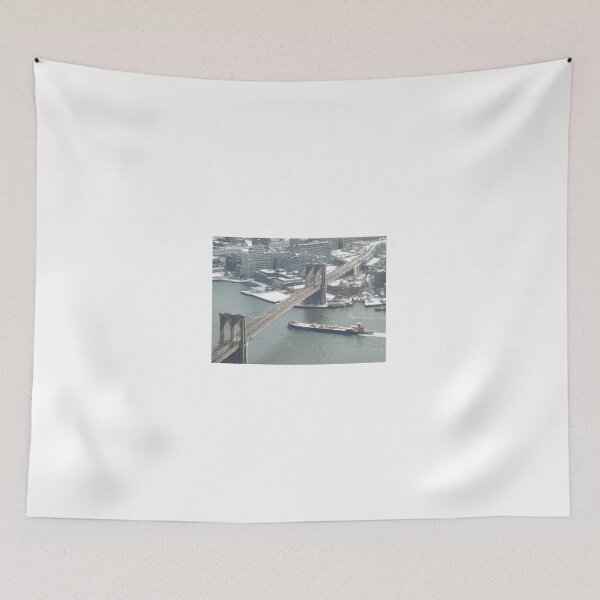 Item preview, Aerial View, Snow View, Brooklyn Bridge, East River, New York City designed and sold by lenspiro.