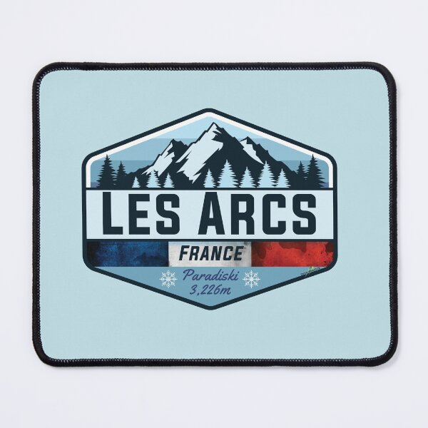 Item preview, Les Arcs Ski France Skiing Alps Sticker T-Shirt 01 designed and sold by OuterShellUK.