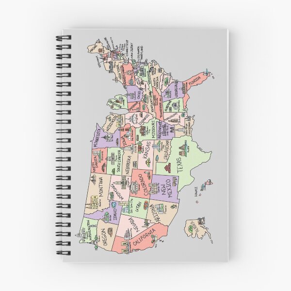 Item preview, Colorful Map of the USA designed and sold by Sheridan T.