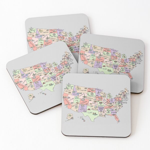Item preview, Colorful Map of the USA designed and sold by Sheridan T.