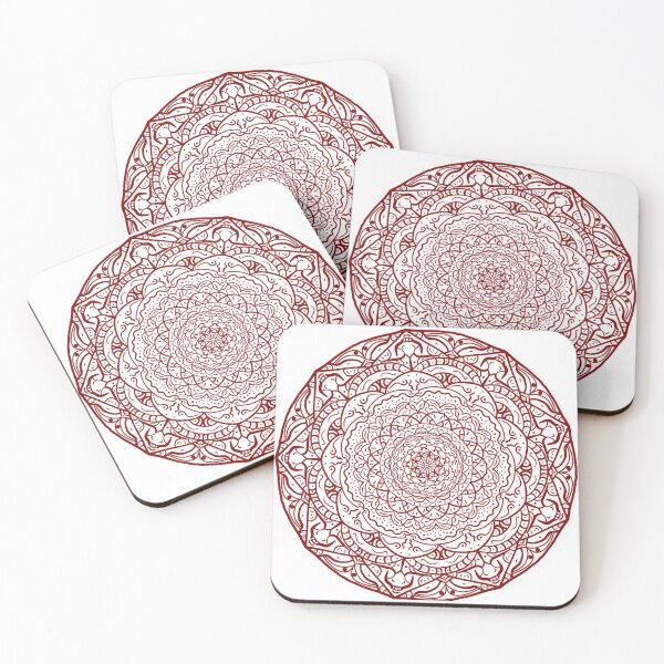 Item preview, Maroon Vibrant Mandala designed and sold by Carbonbubble.