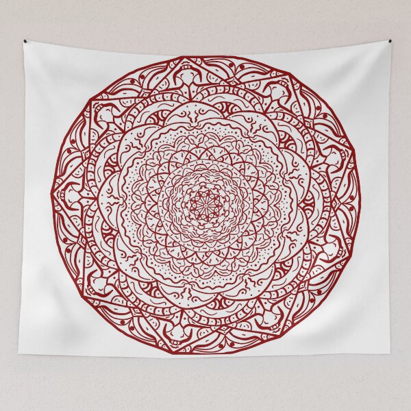 Item preview, Maroon Vibrant Mandala designed and sold by Carbonbubble.