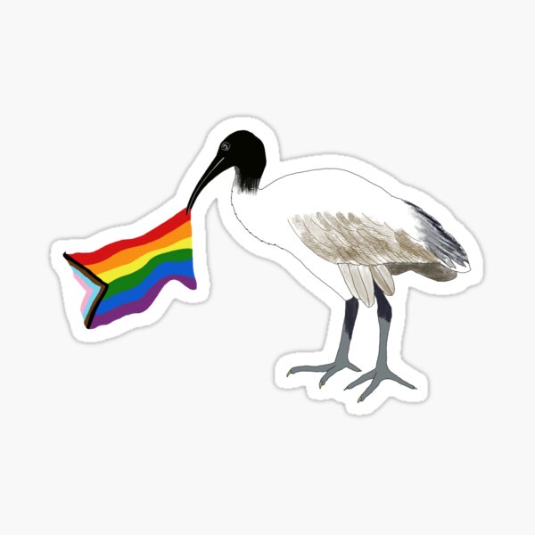 Progressive Pride Bin Chicken Sticker
