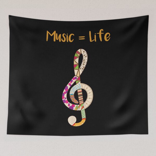 Item preview, Music Equals Life Treble Clef  Music Lovers And Artists designed and sold by ryanbrian.