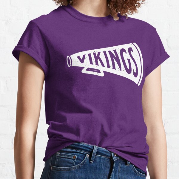 Minnesota Vikings T Shirt Vintage Vikings Shirts Cool Retro Go Cheerleader Alternative Logo Throwback Football Graphic Tee for Men Women