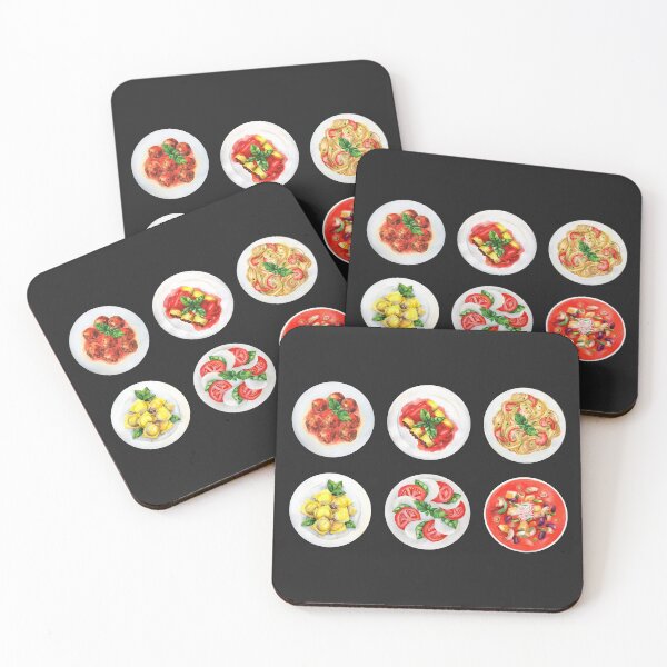 Item preview, Assorted Italian Food - Polpette, Cannelloni, Spaghetti, Ravioli, Caprese Salad and Minestrone Soup designed and sold by Alicia Chee.