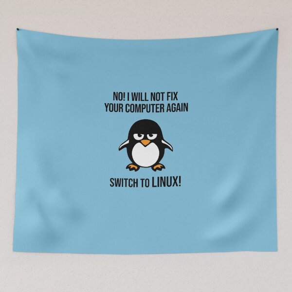 Item preview, Swith to Linux Angry Tux Penguin Sticker designed and sold by MatthiasKletti.