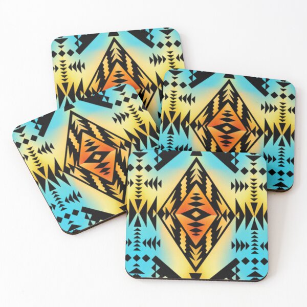 Item preview, Blue / Orange Gradient Native Geo Print V3 designed and sold by JMWCD.