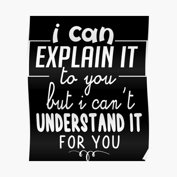 I Can Explain It To You But I Cant Understand It For You Funny Quotes And Memes Lovers Sticker 8140