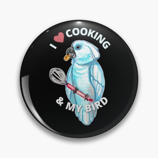 Item preview, I Love Cooking and My Bird Umbrella Cockatoo Watercolor designed and sold by Ivy Lily Art.