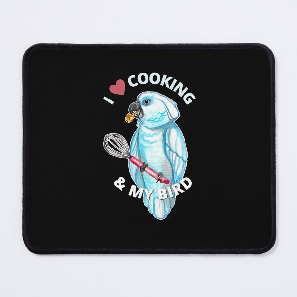 Item preview, I Love Cooking and My Bird Umbrella Cockatoo Watercolor designed and sold by Ivy Lily Art.
