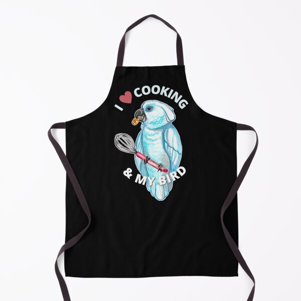 Item preview, I Love Cooking and My Bird Umbrella Cockatoo Watercolor designed and sold by Ivy Lily Art.