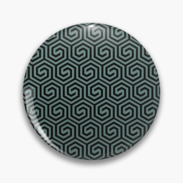 Item preview, Black and Hazy Blue Spiral Tessellation Pattern Pairs DE 2022 Popular Color Aspen Hush DE5746 designed and sold by ColorOfTheYears.