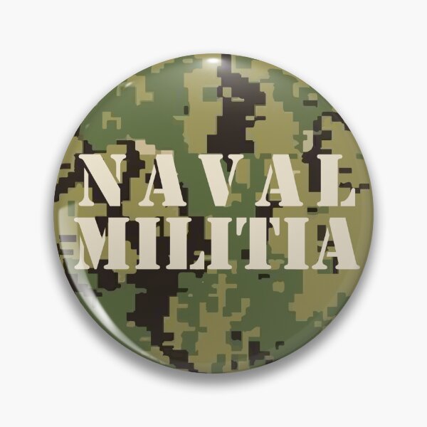 Item preview, Marine Pattern (MARPAT), NWU typeIII AOR-2, digital camouflage pattern swatch. US. Marines, US.navy - text: NAVAL MILITIA typographic designed and sold by NineJuly.
