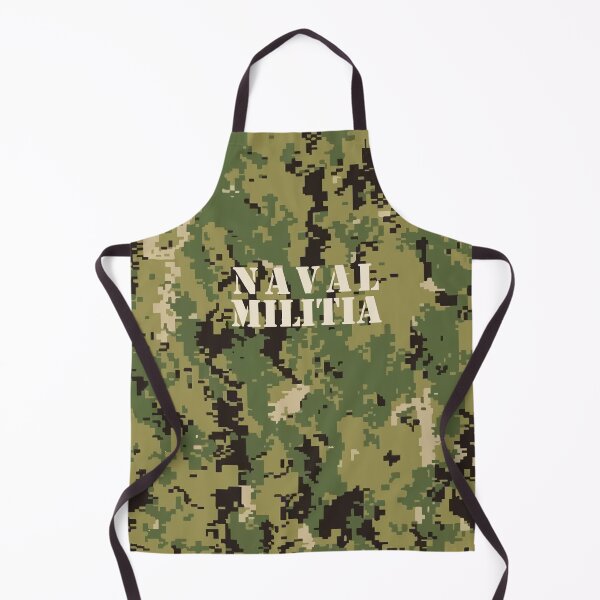 Item preview, Marine Pattern (MARPAT), NWU typeIII AOR-2, digital camouflage pattern swatch. US. Marines, US.navy - text: NAVAL MILITIA typographic designed and sold by NineJuly.