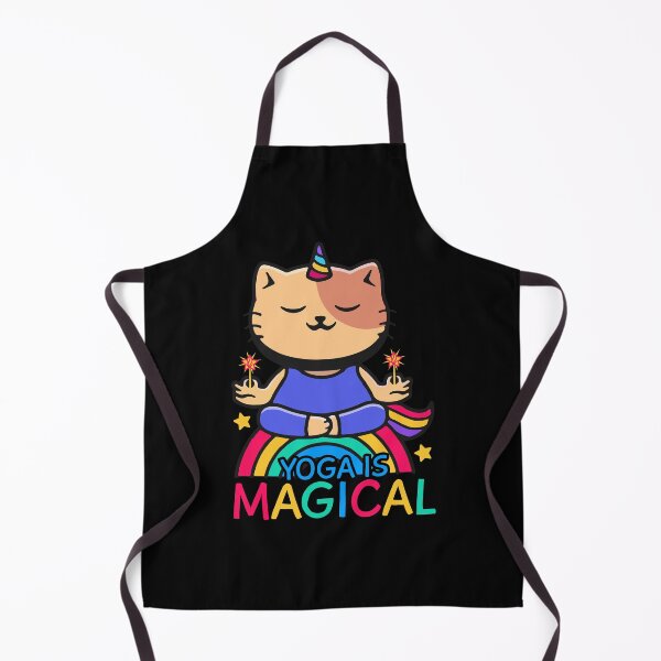 Item preview, unicorn cat yoga magical - funny animal typography designed and sold by Hartics.