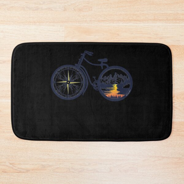 Item preview, Retro Bicycle with Compass and Mountain - Cycling designed and sold by hoangminhSHOP.