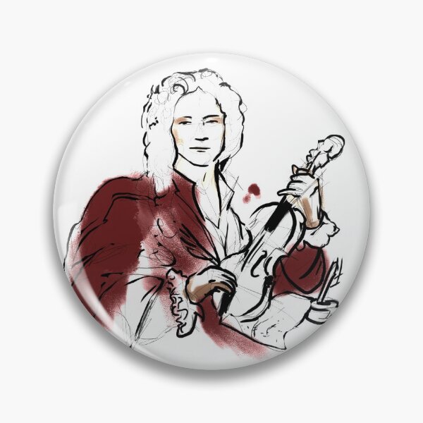 Item preview, Portrait of Antonio Lucio Vivaldi with violin Italian Baroque composer virtuoso violinist and teacher designed and sold by The Nerd Gift Source.