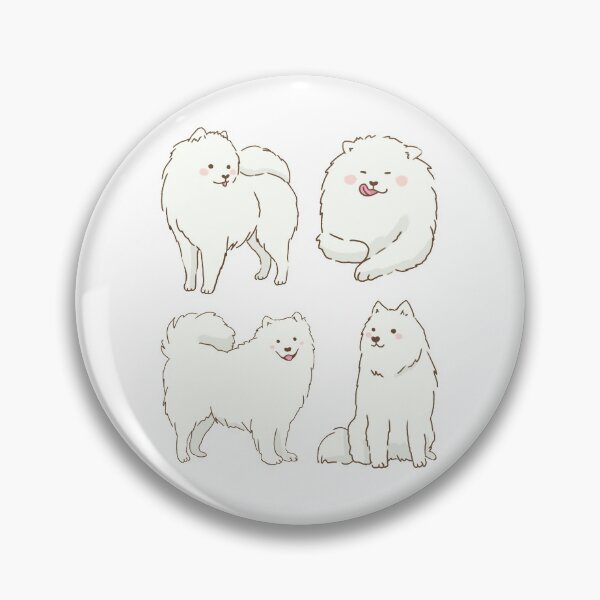 Item preview, samoyed dog smiling with tongue out stickers designed and sold by Mayarart.