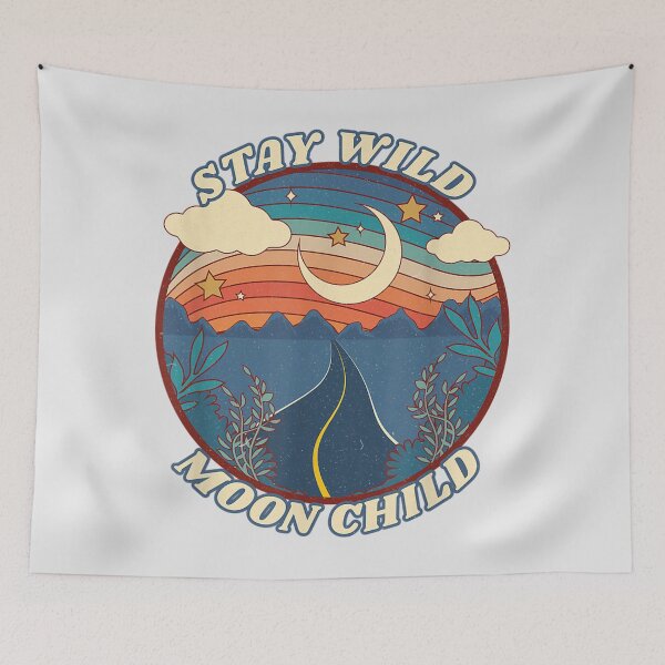 Item preview, Vintage Retro Stay Wild Moon Child Peace Hippie designed and sold by TwinkleBaby.