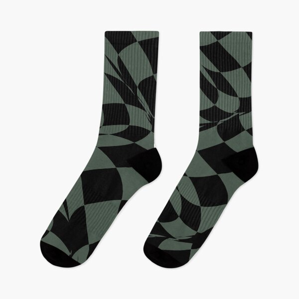 Artikelvorschau, Black and Dark Green Abstract Checkerboard Pattern Pairs 2022 Popular Color Greener Pastures DET529 entworfen und verkauft von ColorOfTheYears.