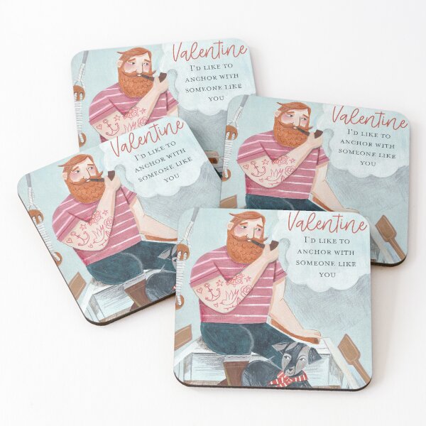 Item preview, Valentine tough Sailor & dog in boat designed and sold by Caroline Bonne Müller.