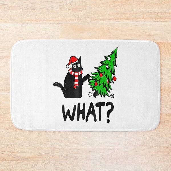 Item preview, Black Cat Pushing Christmas Tree Over Cat What designed and sold by jackjerry.