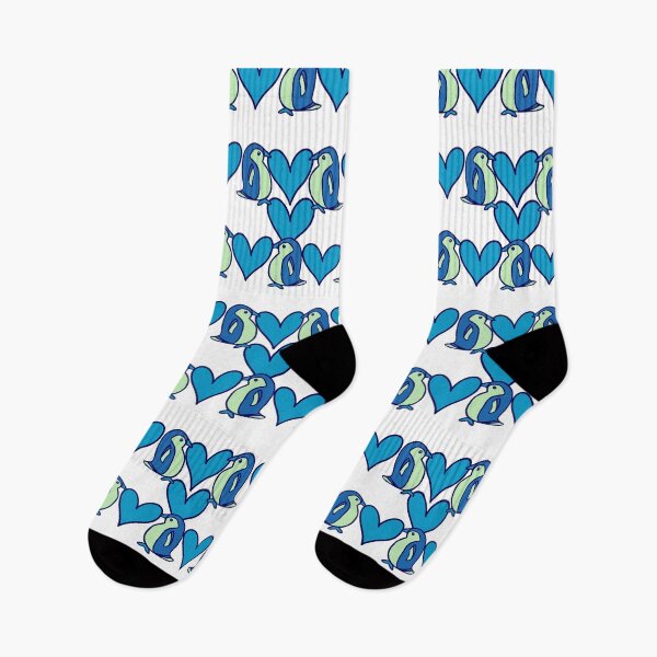 Item preview, Penguins with hearts pattern designed and sold by stavina.