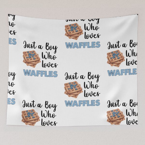 Item preview, Just A Boy Who Loves Waffles designed and sold by SportyDogShop.