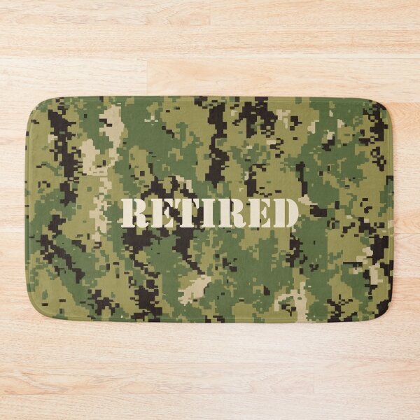 Item preview, Marine Pattern (MARPAT), NWU typeIII AOR-2, camouflage pattern swatch. US. Marines, US.navy - text: RETIRED typographic designed and sold by NineJuly.