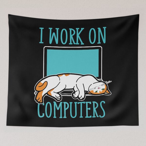 Item preview, Cats and Computers Laptop I Work On Computer designed and sold by jackjerry.